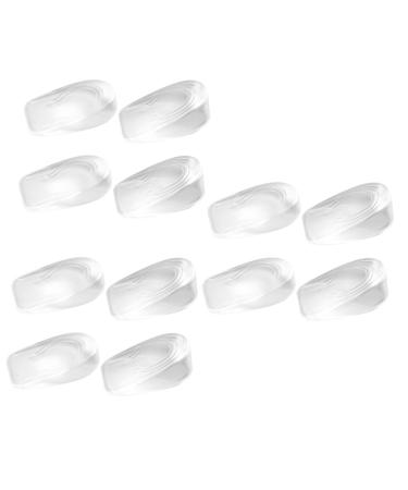 FOMIYES 6 Pairs Heightening Insoles Shoe Inserts Shoe Cushions for Men Gel Heel Lift Inserts Heel Pads for Women Half Elevator Insole Height Booster Insoles Women Gel Shoe Pads