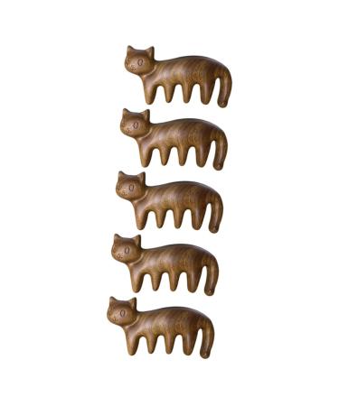 Fomiyes 5st kitten massage comb Head and head skin massage device Cat-shaped kamm tool body massage devices scalp massager scraping the scalp comb antistatic scalp comb blade
