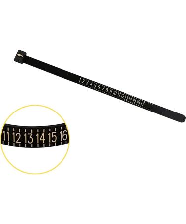 1 Pack US Ring Sizer Measuring Gauge 1-17 US Rings Size Plastic Finger Sizing Measure Tool Reusable Black - Buy Online on GoSupps.com