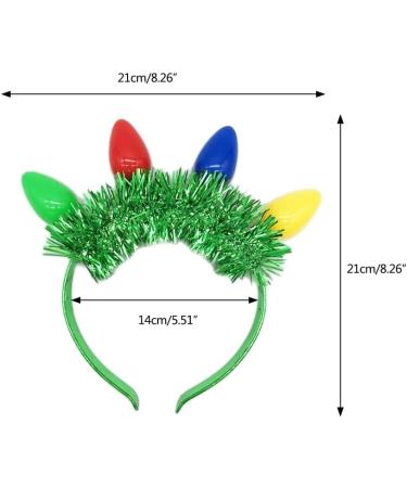 hgnxa Christmas Flashing LED Headband Fun and Festive Light Bulb for Kids Adults Glow in the Dark Accessories Party Favor Red - Buy Online on GoSupps.com