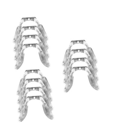 Lurrose 12 beie saddle strap-nose pads Comfortable nose pads nasal saddle bridge nose pieces for glasses nasal clamps nose pads with straps glasses nasal protection nose mask child screw pebbles transparentx3stk 2.5x2.1cmx3pcs