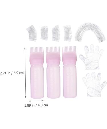 Beavorty 1 Set hair oil applicator hair coloring kit hair coloring tools hair oil bottle hair dying accessory kit shower caps hair applicator tool hairstyling gloves hair dye bleach plastic 6.9x4.8cm Pink - Buy Online on GoSupps.com
