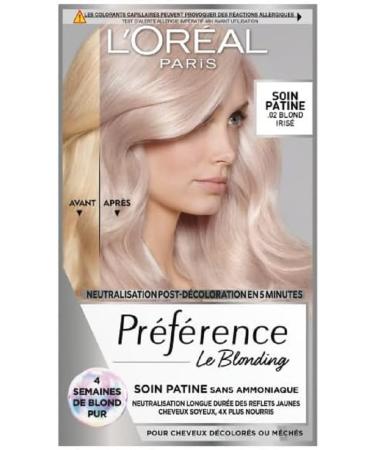 L'Or al Paris Preference Care Patina Blond Iris .02 Ash Blonde 232 g (1 pack)