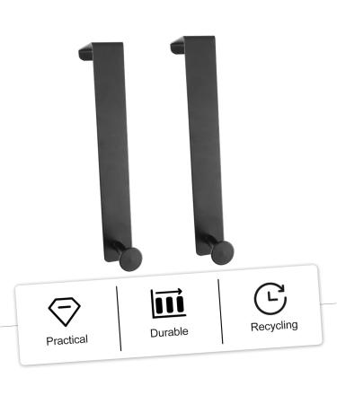 Gadpiparty 2pcs Door Hook Over Door Clothes Hanger Rack Over The Door Mirror Hanger Wall Hanger Door Back Hook 21x4.5cm Black - Buy Online on GoSupps.com