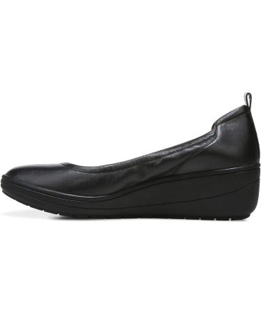 Vionic Women's Advantage Jacey Slip On Wedges - Black Leather Platform Wedges with Orthotic Insole - Buy Online on GoSupps.com