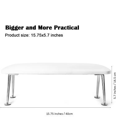 Big Nail Arm Rest Non Slip Nail Hand Rest Microfiber Leather Manicure Hand Rest for Nails Tech Use (White 01) - Buy Online on GoSupps.com