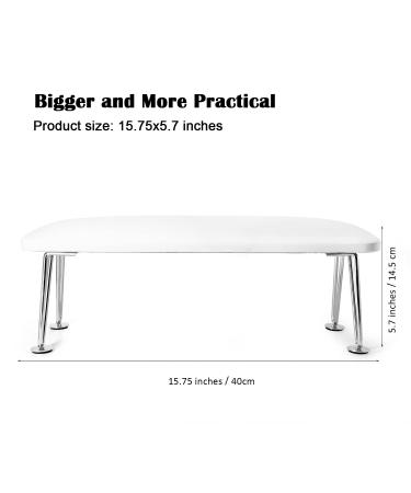 Soft Microfiber Nail Arm Rest Pillow for Manicure - Anti-Slip & Stable (White) - Buy Online on GoSupps.com