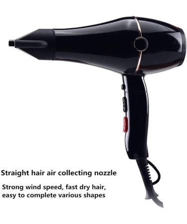 Professional Hair Dryer with Diffuser for Curly Hair Power Dry Lightweight DC Motor Hair Dryer Negative Ion Fast Drying Time and Low Noise For Household Travel Office (EU plug (220V) Black) EU plug (220V) Black - Buy Online on GoSupps.com
