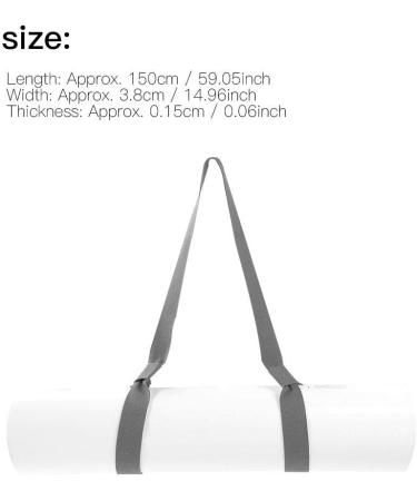Weiyiroty Portable Yoga Mat Strap - Adjustable Soft Sling for Fitness | Stretch Belt for All Mats (Gray) - Buy Online on GoSupps.com
