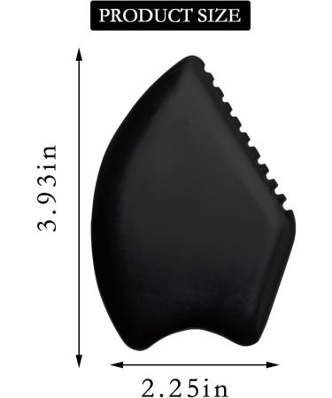 Gua Sha Massage Tool for Women - Black Bianstone Guasha Board for Traditional Acupuncture Therapy and Anti-Aging Skin Care - Buy Online on GoSupps.com