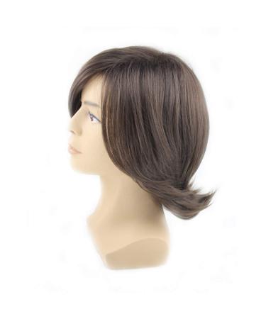 Ansenesna Brown Short Curly Wig for Men | Stylish & Comfortable Men's Wig - Buy Online on GoSupps.com