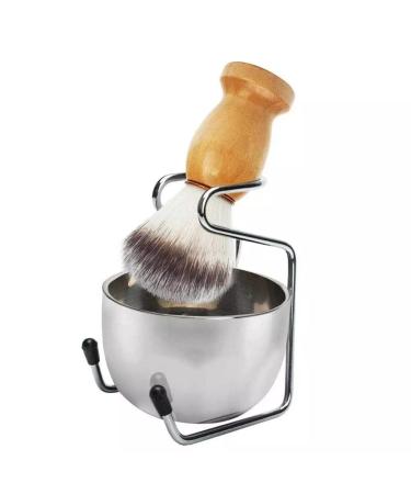 Shaving brushes for men fashionable soap shell fraise brushes bare brush shaving brush set with natural wild boar bristles for men Bowl 8.2x10.5cm silver