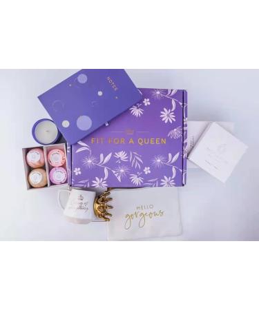 Royal Queen Birthday Gift Basket - Thank You, Anniversary & Mother's Day Gifts for Women - 12 Pack Set with Greeting Card for Mom, Best Friend, Sister, Daughter - Buy Online on GoSupps.com