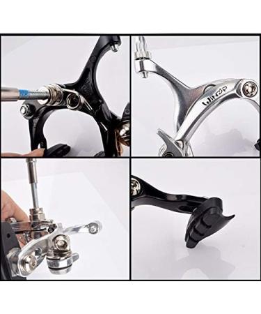 UPANBIKE Road Bicycle Fixed Gear Bike Aluminum Alloy Black Front Rear Brake Calipers - Buy Online on GoSupps.com