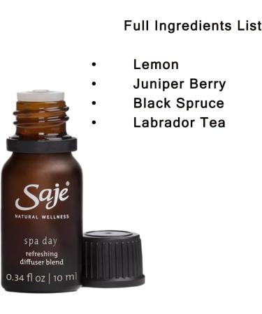 Saje Spa Day Essential Oils for Diffuser | 100% Natural Aromatherapy & Therapeutic Grade Blends | Plant Therapy Breathe - Shop Internationally - Buy Online on GoSupps.com