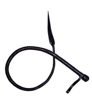 ClubCorp 16 Plaits Handmade Cow Hide Leather Bull Whip | Riding Crop | Bull Whip Equestrian | Whips Accessories | Heavy Duty Whips |Dragon Tail Bullwhip(Black) 4 ft Black