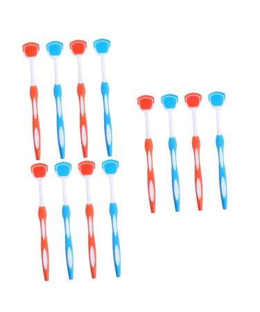 Gleavi 12 pieces of mouth cleaning brushes care blue for scrubbing for adults and adults scrubber silicone reusable refreshing brushes different colors x 3 pieces 19.5x3x0.6cmx3pcs