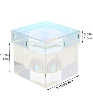 Nail Art Acrylic Liquid Powder Dappen Dish with Lid Clear Glass Crystal Cup Glassware Tools Glass Dappen Dish Nail Art Equipment - Buy Online on GoSupps.com