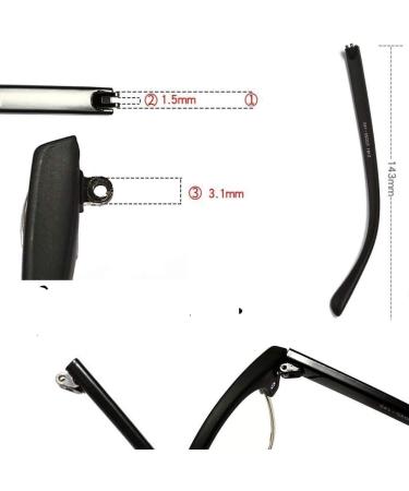 KaTiak Glasses Legs - Black Plastic Replacement Temples - 1 Pair of Glasses Arms for International Shipping - Buy Online on GoSupps.com