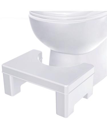 Affheny Toilet Stool,Detachable Toilet Potty Step Stool for Adults and Kids,Modern Sleek Design,7" Tall (White)
