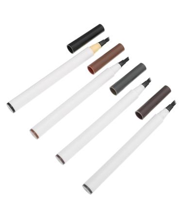 HAPINARY 4pcs Four Forked Eyebrow Pencil Anti-perspiration Eyebrow Pens Four-head Eyebrow Pens Cosmetic Abs