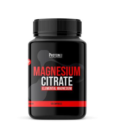 ProteinCo | Pure Magnesium Citrate | 500 mg | Muscle Recovery Relieves Muscle Cramps | Men & Women | 120 capsules
