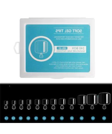 240Pieces False Toe Nails Full Cover Clear Press On Fake Toenail Foot Nail Art Tips Manicure Tools Artificial False Nail False Nails Toe Nails Flat Shape Wearable Nails