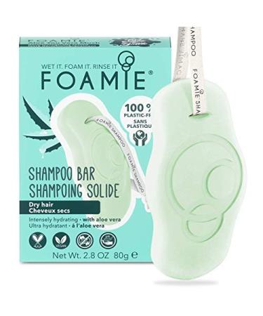 Foamie Natural Aloe You Vera Much Shampoo Bar - For Oily and Damaged Hair - Cruelty, Paraben, Sulfate Free - Strengthens Massages and Cleans Your Scalp - Plastic Free Packaging saves 2 Bottles per Bar