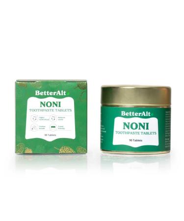 BetterAlt Toothpaste Tablets with Peppermint Oil Methanol & Noni Extract for Complete Dental Care| Eco Friendly & Travel Friendly| 90 Tablets