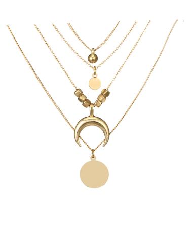 CHILDWEET Choker Necklace Necklaces for Women Moon Necklace Chain Retro