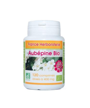 France Herboristerie AUBEPINE BIO AB 120 tablets dosed at 400 MG.