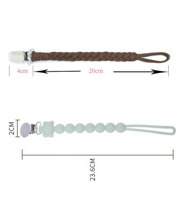 DKDDSSS 4PCS Pacifier Chain - Cotton Pacifier Strap & Clip for Boys & Girls | Secure & Stylish Baby Essentials - Buy Online on GoSupps.com