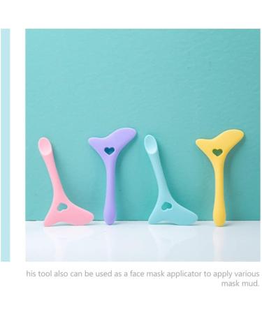 OSALADI Eyeliner Aid Eyelash Gel Silicone Mold Eyelash Applicator Guard Face Cream Spoon Crease Tablespoon 11.7X5.9CM Blue - Buy Online on GoSupps.com