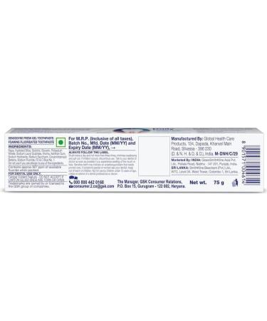 Variety Bundle: Sensodyne Fresh Mint & Fresh Gel Toothpaste for Sensitive Teeth - 75g (2.64 oz) - International Shipping Available - Buy Online on GoSupps.com