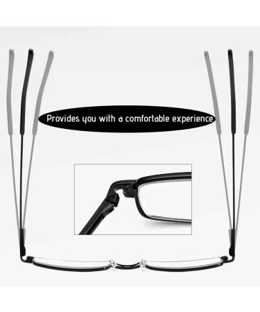 BILIZA Fashion Reading Glasses - Portable 1.0X Blue Light Blocking Eyewear for Men & Women with Pen Clip - Red - Buy Online on GoSupps.com