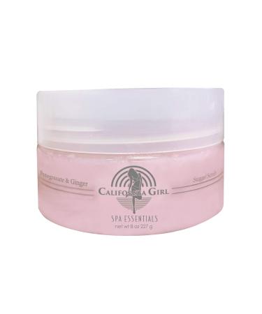 California Girl Spa Essentials Sugar Scrub 8 oz. Deep Exfoliating Pore Cleanser for Dirt Oils and Dead Skin Nourishes Face and Body with Vitamin E Jojoba and Aloe Vera 8 Fl Oz (Pack of 1)
