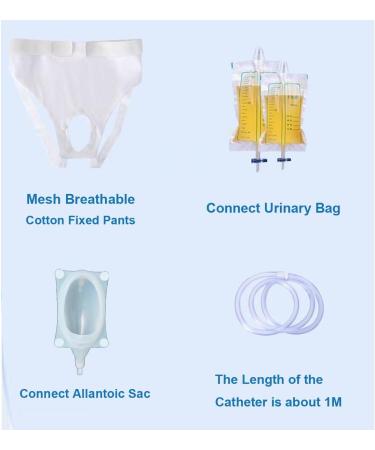 Female External Catheter Condom Catheters A Reusable Portable Women's Comfortable Urine System Equipped with a Silicone Urine Collector with 2 Catheterization Bags (Women Type White) - Buy Online on GoSupps.com