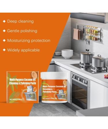 Coconut Oil Cleaning & Polishing Paste Multi Purpose Cleaning Paste Kitchen Utensils Cleaning Paste Kit All Purpose Cleaner Powerful All Purpose Cleaner - Buy Online on GoSupps.com