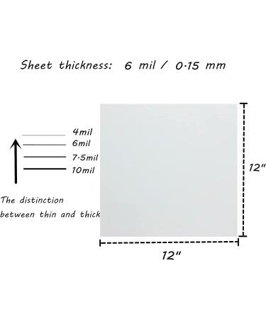 12 Pack 6 mil Blank Mylar Stencils for Cutting - 12x12 inch Clear Transparency Sheets - Buy Online on GoSupps.com