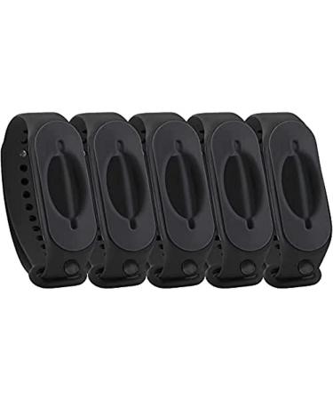 Cleanbrace disinfection bracelet 5-pack (all-black) | Hand disinfection for on the go | including refill