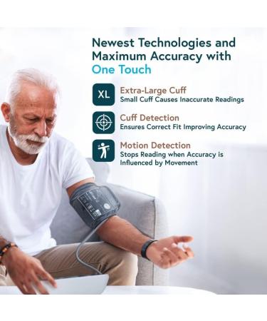 iProven 2023 Smart Upper Arm Blood Pressure Monitor - 500 Memory Sets - Large Adjustable Cuff - Backlit Display - Bluetooth App - Home Use - Buy Online on GoSupps.com