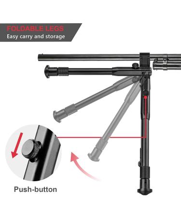 JINSE Universal Barrel Bipod 9-11 inch | Clamp-on, Foldable & Lightweight | Barrel Size 0.4'' to 0.7 - Buy Online on GoSupps.com