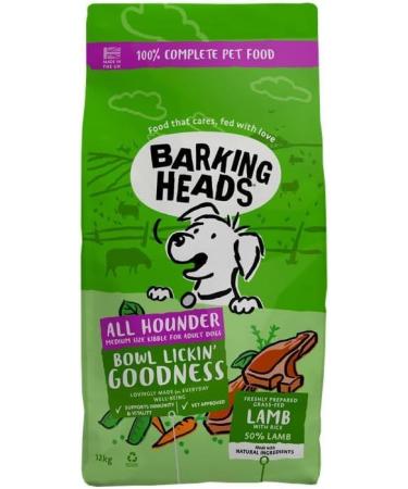 Barking Heads Complete Dry Dog Food 12kg - Adult All Hounder Bowl Lickin' Goodness Lamb - Natural Everyday Immunity & Vitality - Vet Approved Lamb 12 kg (Pack of 1) - Buy Online on GoSupps.com