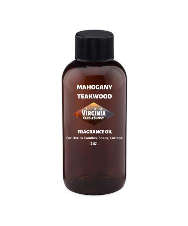 Mahogany Teakwood Type Fragrance Oil (Our Version of The Brand Name) ( 4 oz Bottle) for Candle Making  Soap Making  Tart Making  Room Sprays  Lotions  Car Fresheners  Slime  Bath Bombs  Warmers   Mahogany Teakwood 4 Fl O...