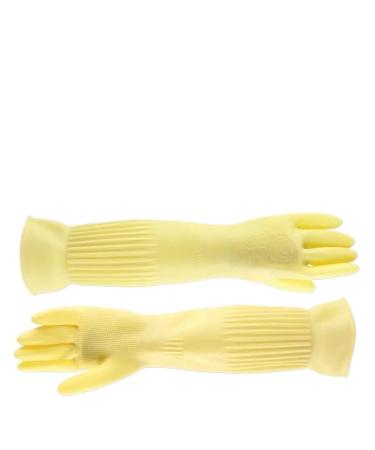 Cleaning Gloves Lengthened Dishwashing And Cleaning Gloves Anti Slip And Wear-resistant Household Gloves Dishwashing Gloves Yellow