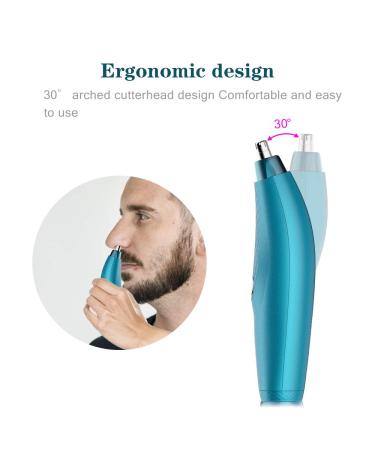 TOUCHBeauty Painless Ear Nose Hair Trimmer for Men - Updated Version Low Battery Reminder Washable Dual Edge Blades Precision Groomer System - Battery-Powered Blue - Buy Online on GoSupps.com