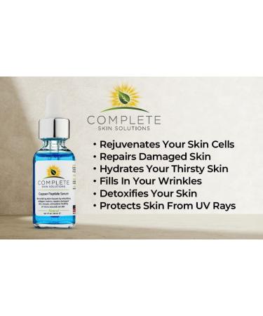 Copper Peptide Face Serum Collagen 1oz/30ml - Anti-Aging Solution for Youthful Skin - Buy Online on GoSupps.com