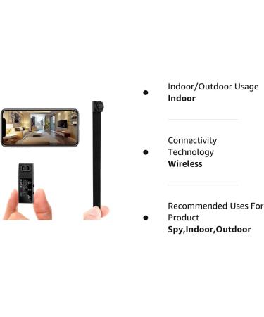 1080P Mini Hidden Spy Camera | WiFi Portable IP Nanny Cam with Interchangeable Lens for Indoor Outdoor Security | Motion Detection Video Recorder - Buy Online on GoSupps.com