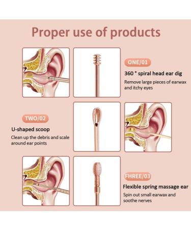 6 Pcs Stainless Steel Spiral Ear Wax Removal Cleaner Set - HB9418SV - Buy Online on GoSupps.com