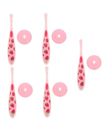Minkissy 5st toothbrush tongue cleaner for babies suits for children toothbrush childrens toothbrush household small children tooth cleaning tool -AccessoRe caricature accessories travel